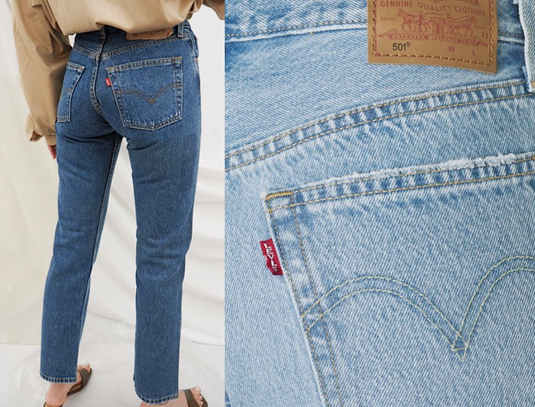 Un jean Levi’s 501 porté