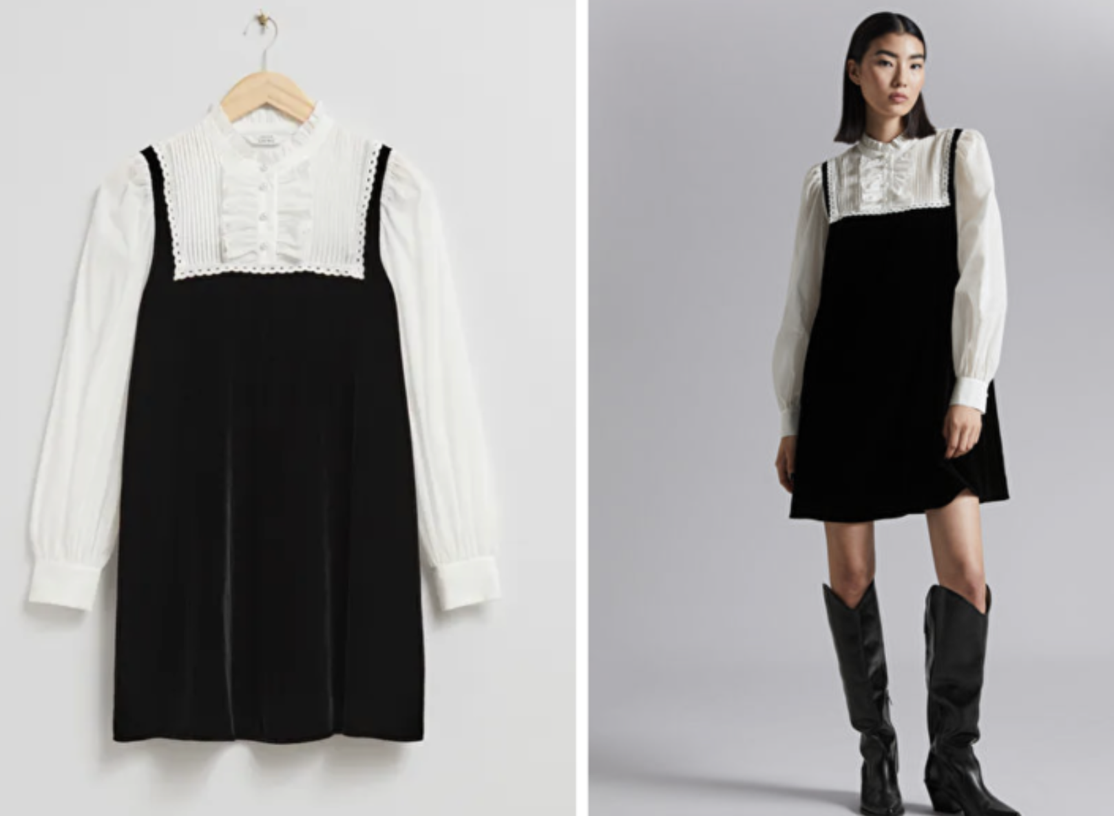 Robe au style vintage avec motifs rétro et détails structurés