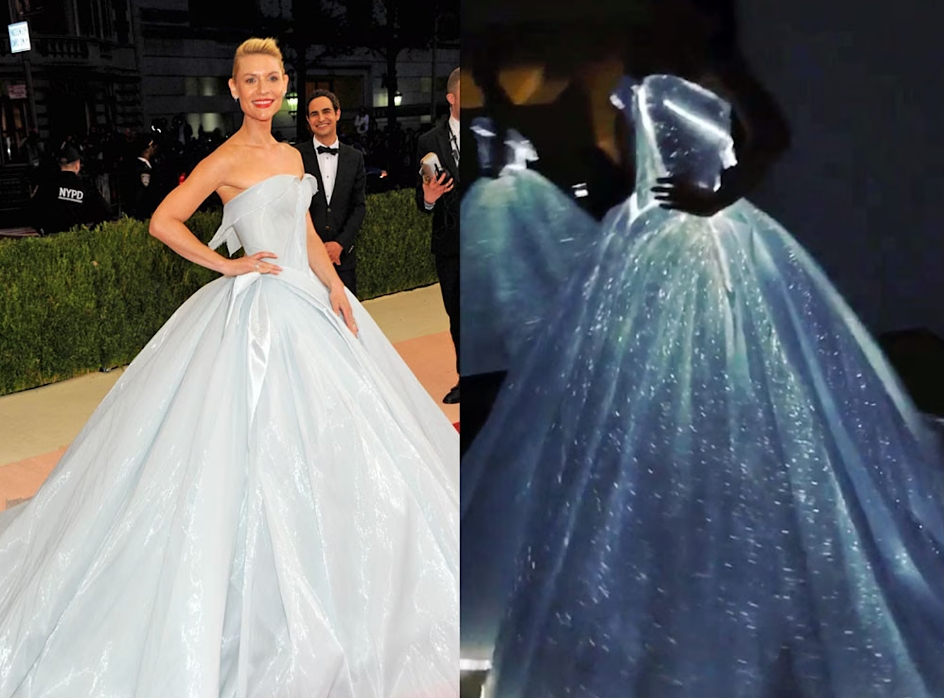 Claire Danes dans une robe lumineuse signée Zac Posen au Met Gala 2016