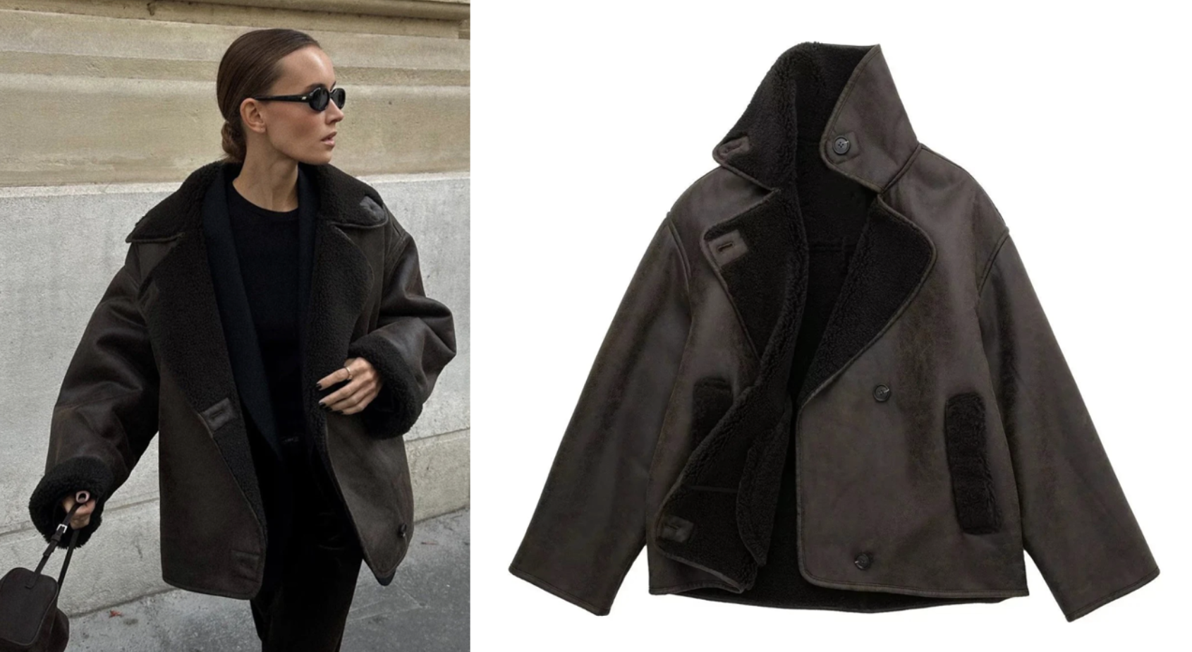 Une veste en cuir vintage stylisée pour l’hiver