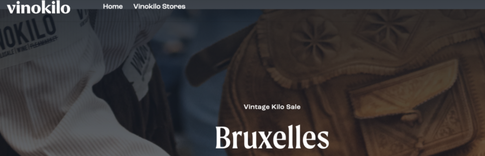 Capture d’écran de la page d’accueil du site officiel de Vinokilo