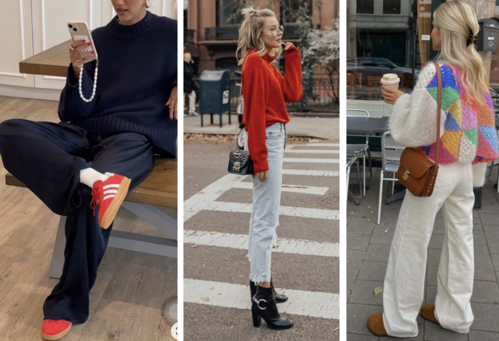 Tenues avec des touches de couleurs d'une minimaliste