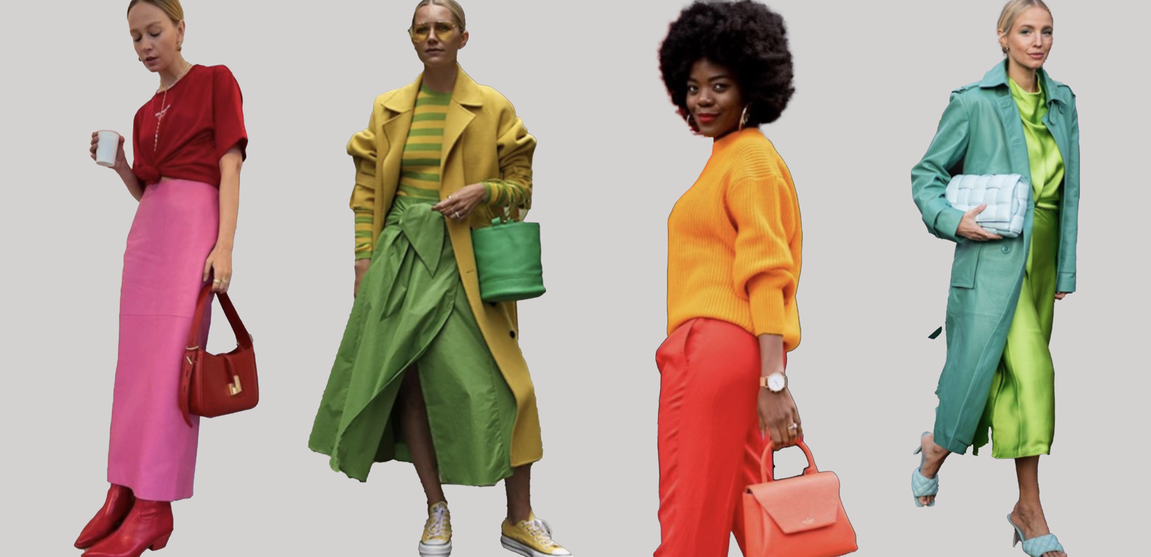 Tenues stylées utilisant des combinaisons de couleurs analogues