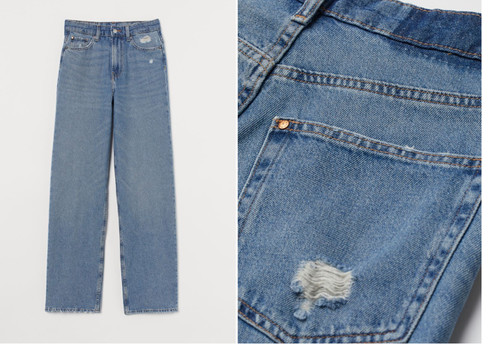 Jean large droit taille haute de ma collection