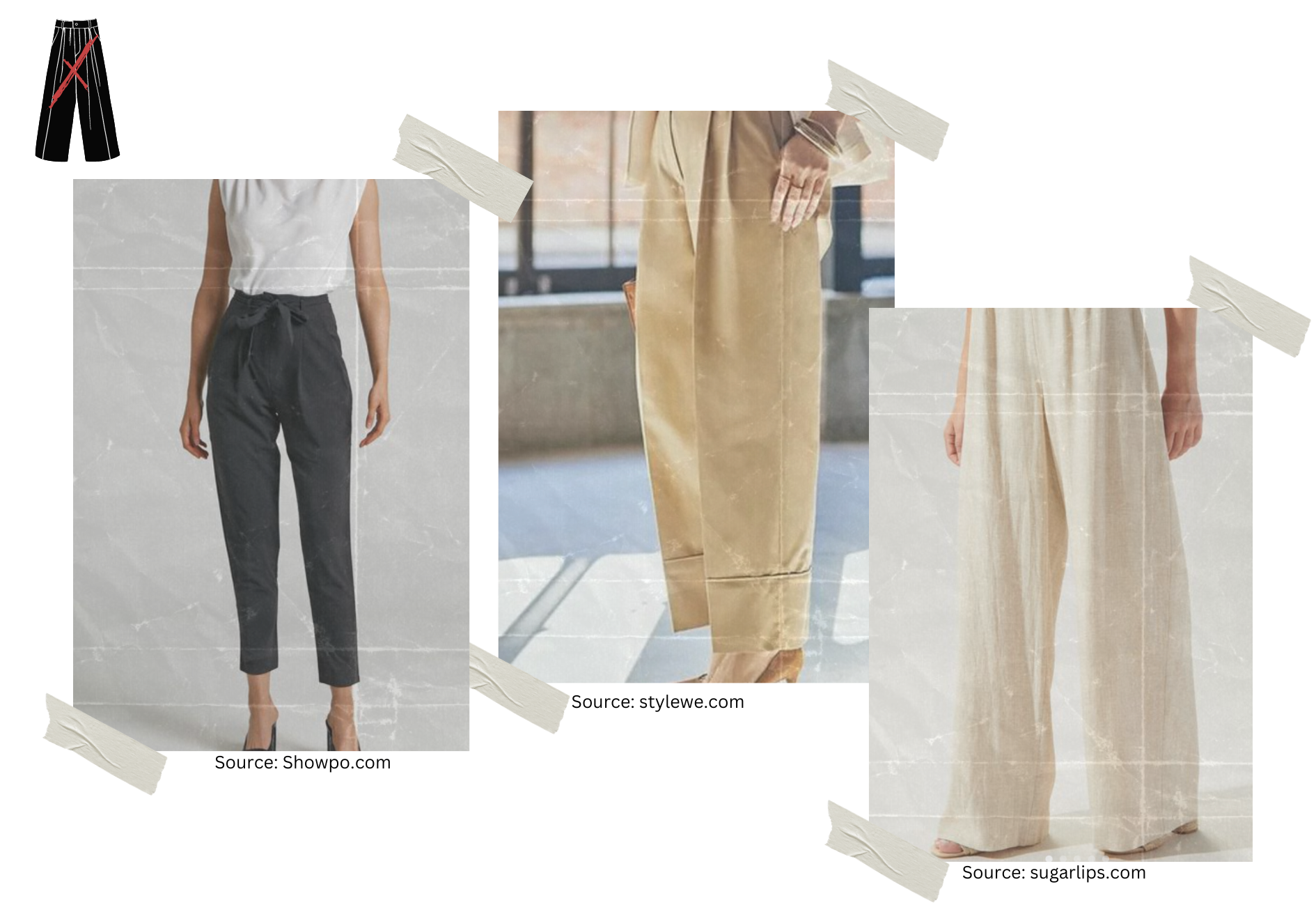 Pantalons non adaptés pour moi