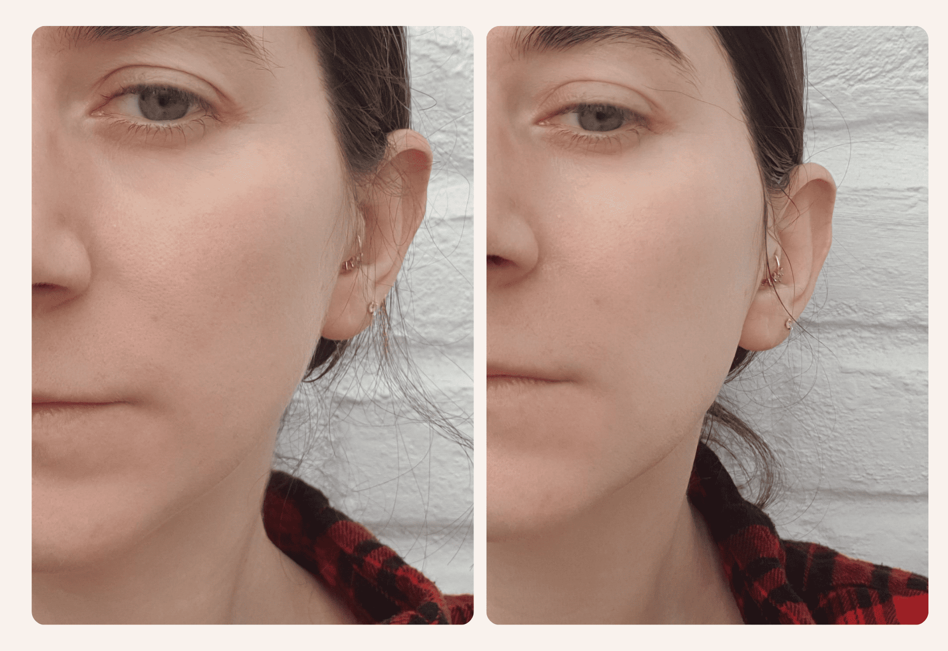 Avant et après avoir utilisé le masque en tissu Garnier SkinActive Glow à la vitamine C